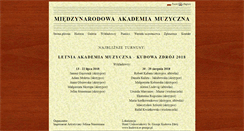 Desktop Screenshot of akademiamuzyczna.info